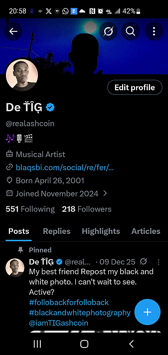 I got verified on X formal Twitter. Lets grow and build Blaqsbi.com Blaqsbi | Trending