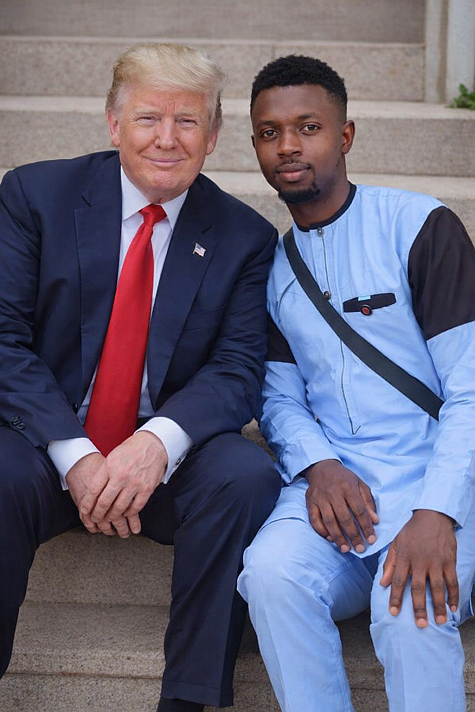 Me with my able president Trump sitting together