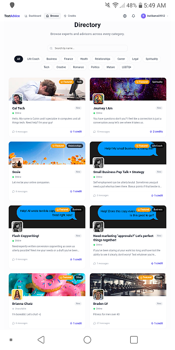 Get paid to text with people in a variety of categories you choose & also your choice how much you...