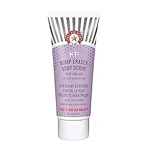 First Aid Beauty KP Bump Eraser Body Scrub Exfoliant for Keratosis Pilaris with 10% AHA – 2 8oz Tubes, 16 oz Total