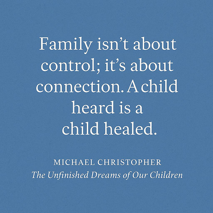 *“Parents, children are not mirrors of your dreams—they are authors of their own. My new book...